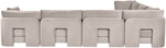 Hammond - Velvet Performance Fabric Upholstered 6 Piece Corner Sectional
