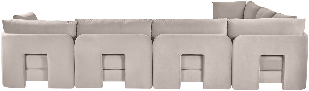 Hammond - Velvet Performance Fabric Upholstered 6 Piece Corner Sectional