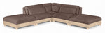Turin - Chenille Fabric Upholstered Modular Sectional - Brown