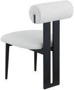 Dario - Boucle Dining Chair With Black Frame (Set of 2)