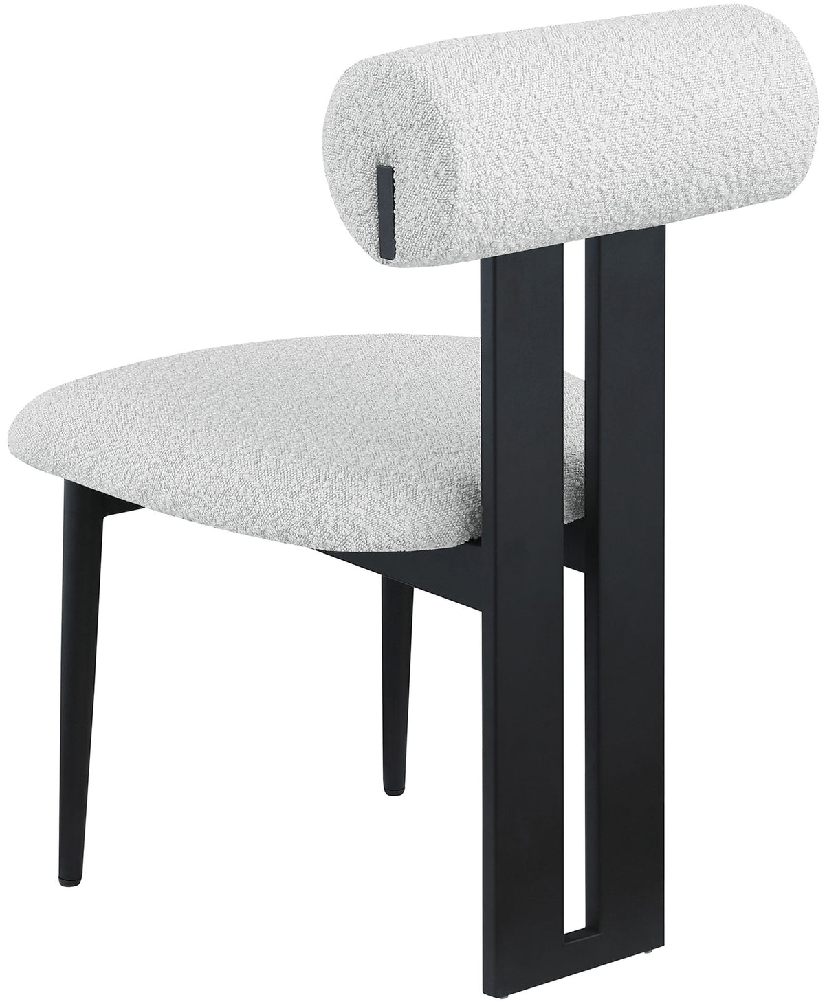 Dario - Boucle Dining Chair With Black Frame (Set of 2)