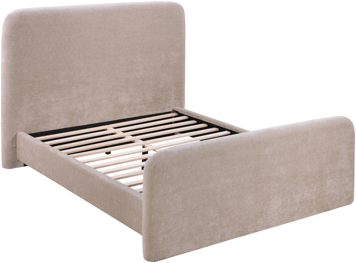 Fira - Chenille Fabric Upholstered Bed