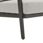 Avila - Outdoor Club Chair With Woven Rattan Back Aluminum Frame And Cushions - Dark Bronze / Silver Ash