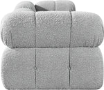 Ames - 3 Piece Boucle Modular Sofa With 1 Backless Seat