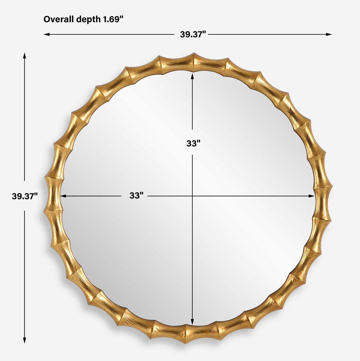 Nacala - Round Mirror - Gold