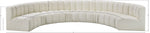 Arc - Faux Leather 8 Piece U-Shaped Modular Sofa