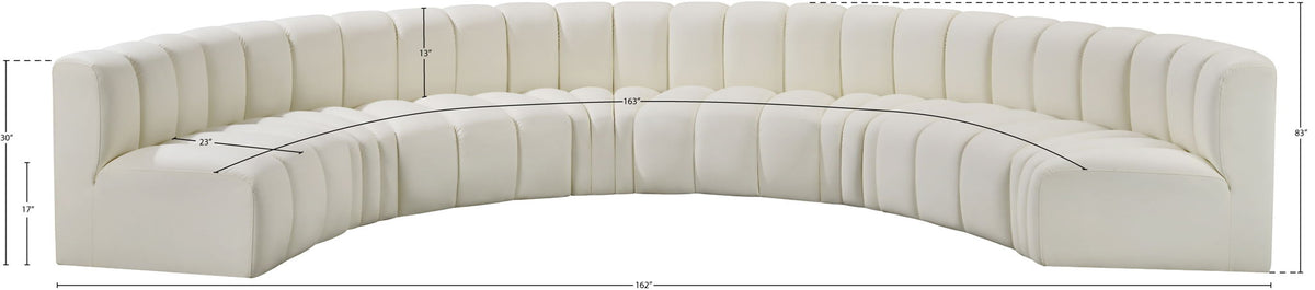 Arc - Faux Leather 8 Piece U-Shaped Modular Sofa