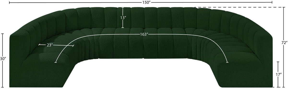 Arc - Boucle Fabric 8 Piece Modular Sofa