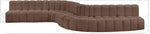Arc - Faux Leather 8 Piece Curved Modular Sofa
