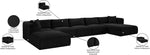 Shaggy - Fabric 6 Piece Modular Sectional With Chaise
