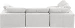 Comfy - 4 Piece Velvet Modular Armless Sectional