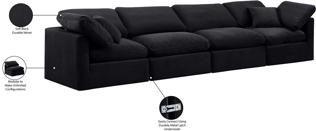 Indulge - Velvet 4 Seat Modular Sofa