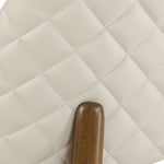 Stitches - Leather Counter Stool - White / Brown