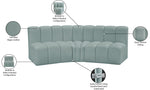Arc - Faux Leather 3 Piece Modular Corner Sofa