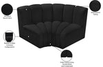 Arc - Boucle Fabric 2 Piece Modular Sofa