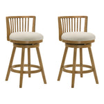 Harper - 30" Amber Glow Bar Height Rubberwood Swivel Barstool