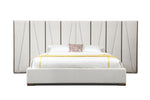 Nixa - Modern Beige Velvet + Brushed Bronze Bed-queen by VIG Furniture - View 1