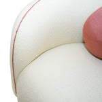 Winfree Modern Off White + Coral Fabric 3-Seater Sofa by VIG Furniture - View 5