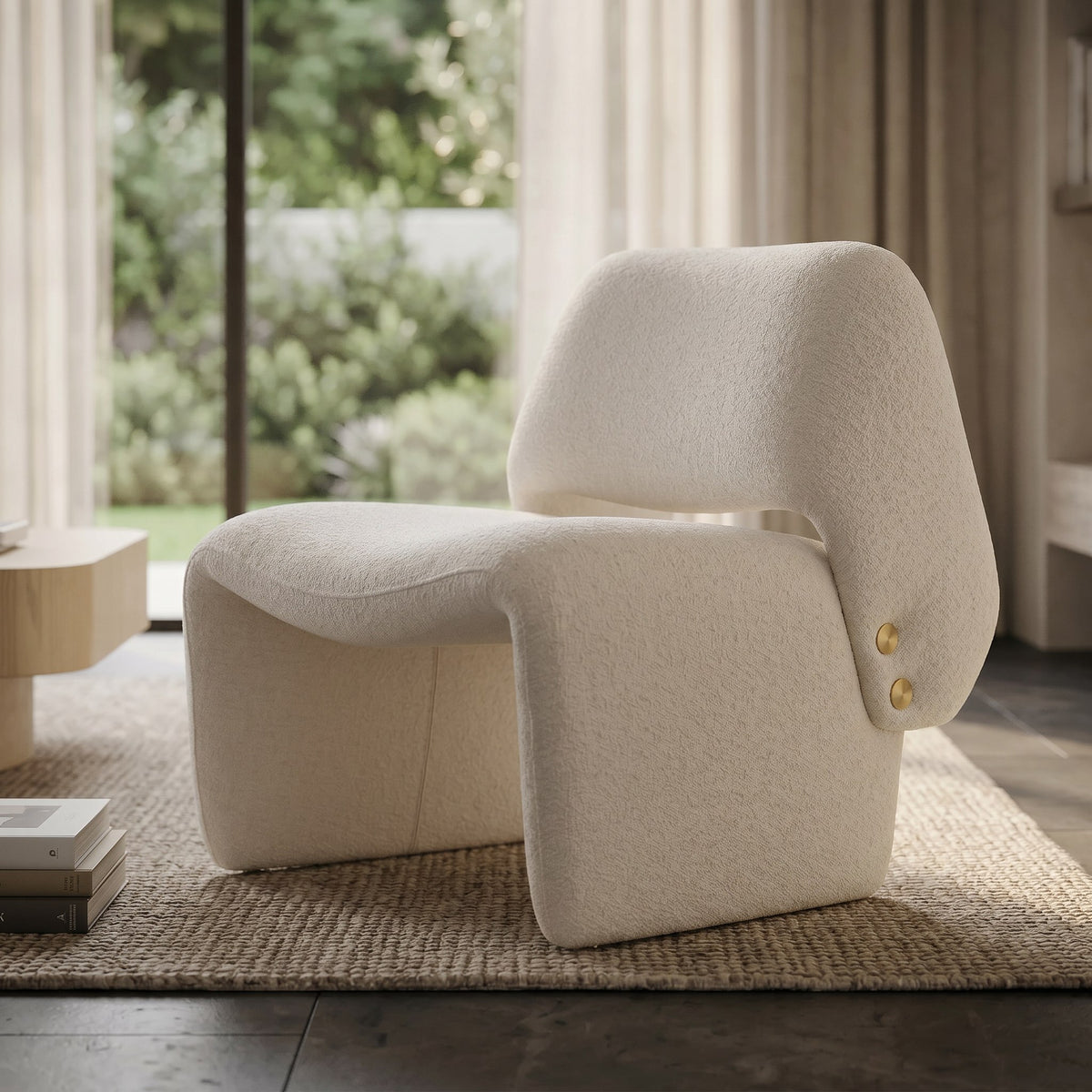 Tristan Modern Off White Fabric Accent Chair by VIG Furniture - View 9