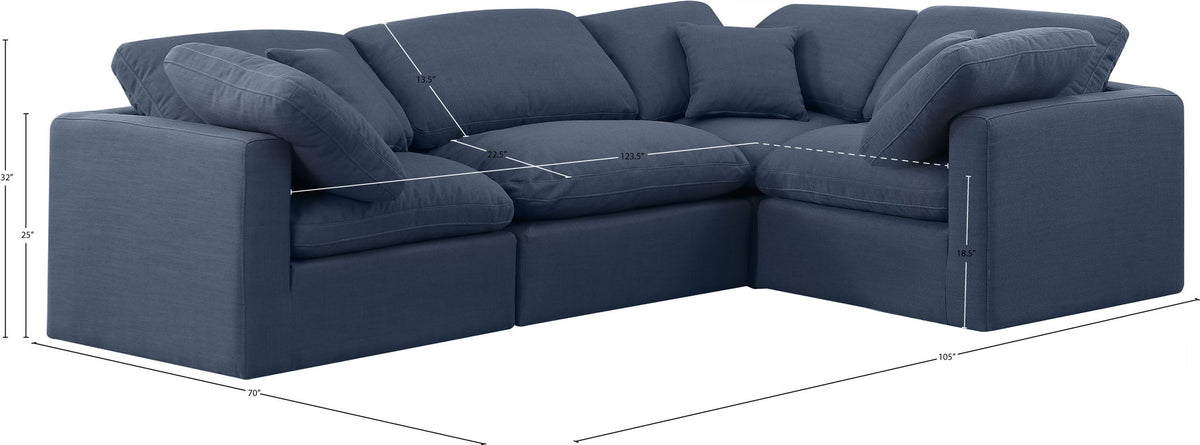 Indulge - Linen 4 Piece Modular Corner Sectional