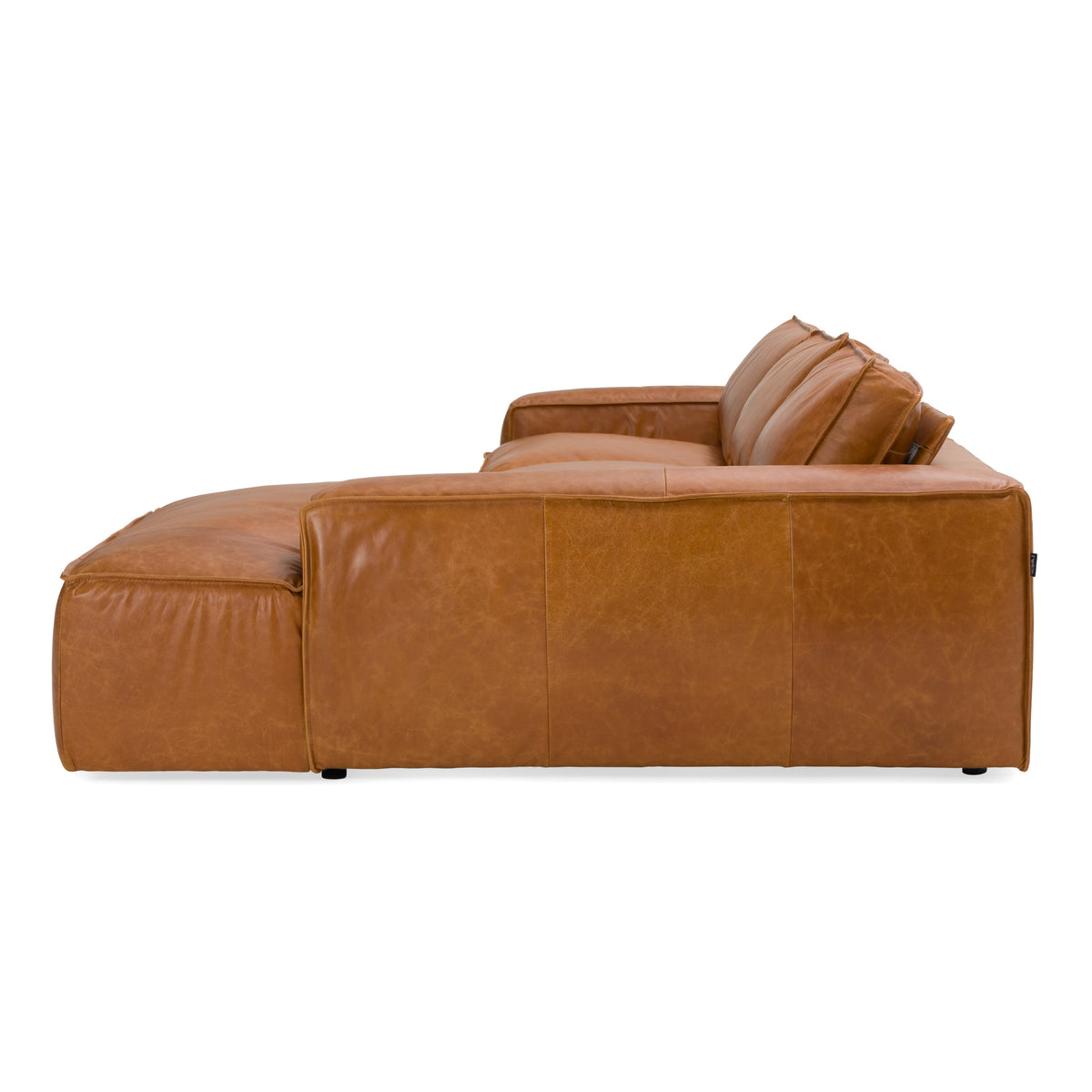 Cambria - Modern RAF Cognac Leather Sectional Sofa by VIG Furniture - View 5