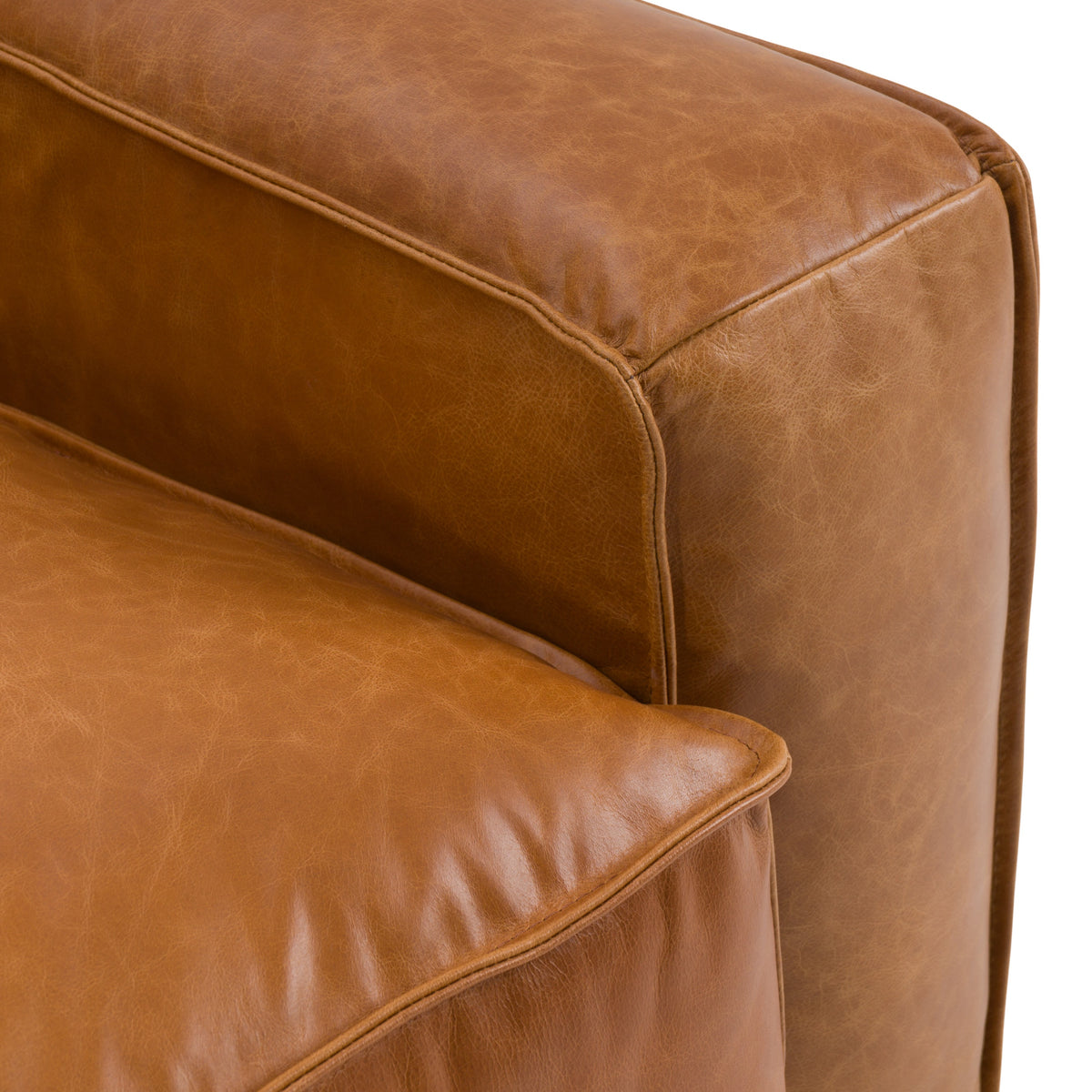 Cambria - Modern RAF Cognac Leather Sectional Sofa by VIG Furniture - View 9
