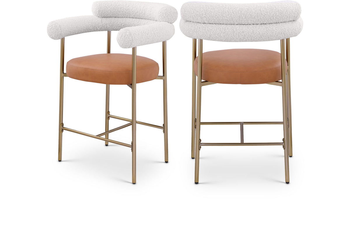 Blake - Counter Stool With Bronze Legs (Set of 2)
