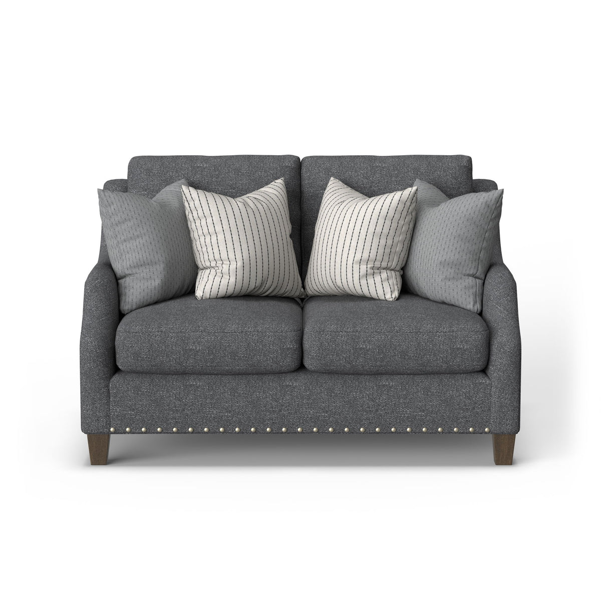 Gianna - Fabric Loveseat With Nailhead Trim