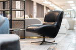 Theo - Modern Black Leather Accent Chair by VIG Furniture - View 2