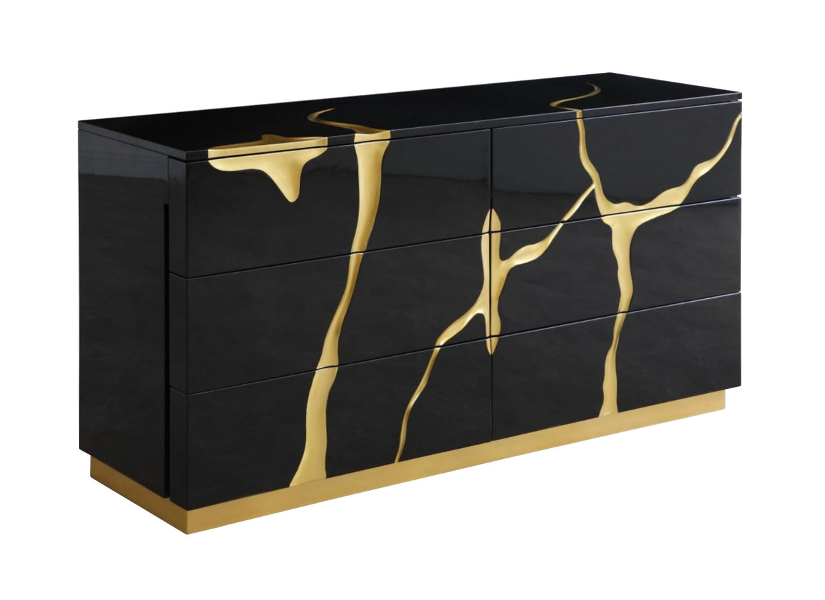 Aspen - Modern Black and Gold Dresser by VIG Furniture - View 1