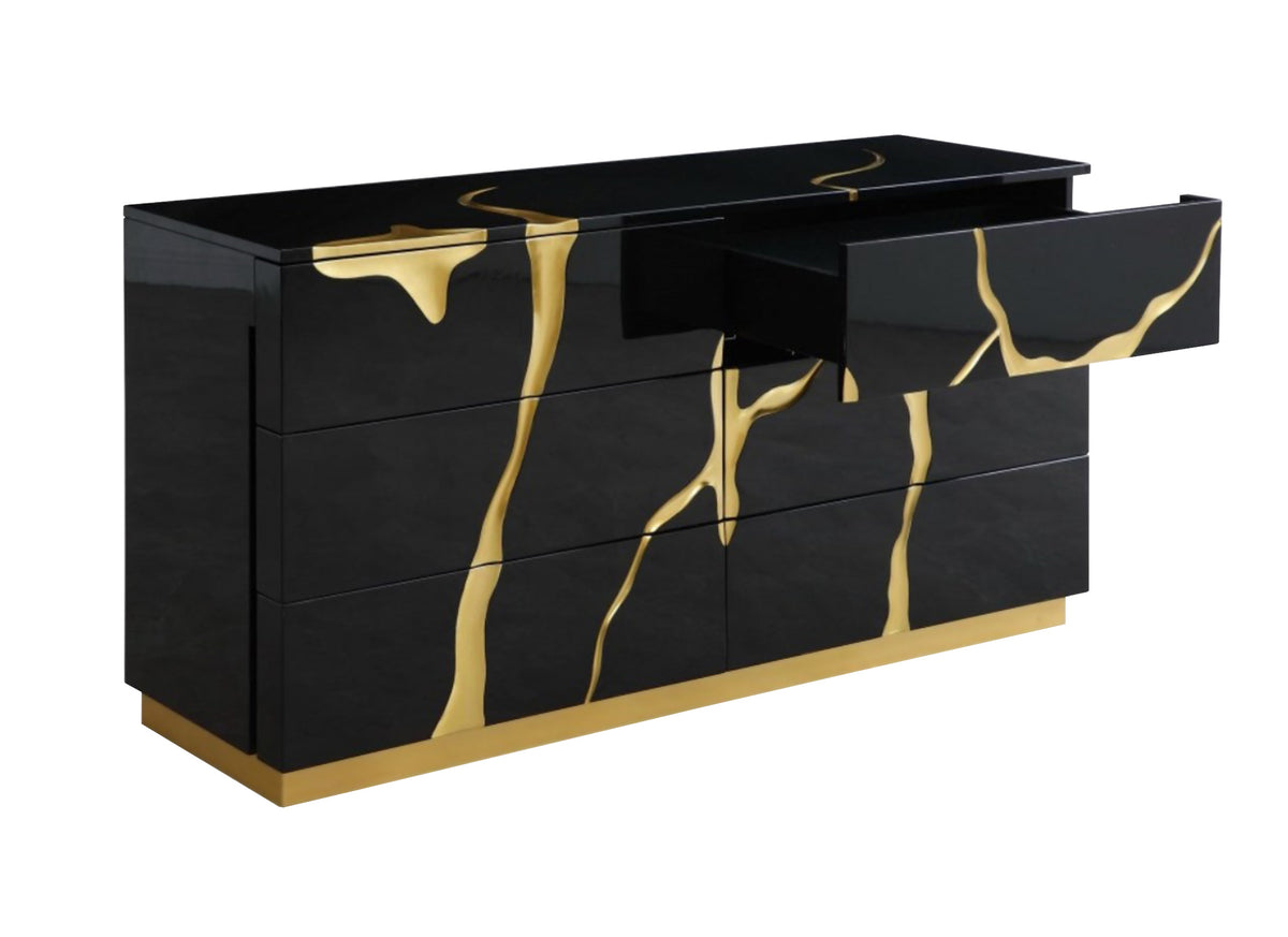 Aspen - Modern Black and Gold Dresser by VIG Furniture - View 5
