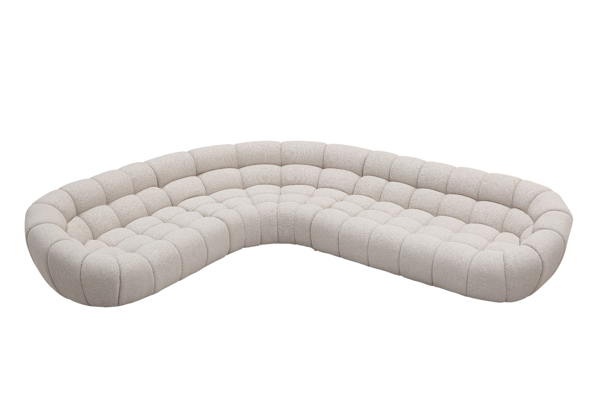 Yolonda - Modern Beige Curved Sectional Sofa by VIG Furniture - View 2