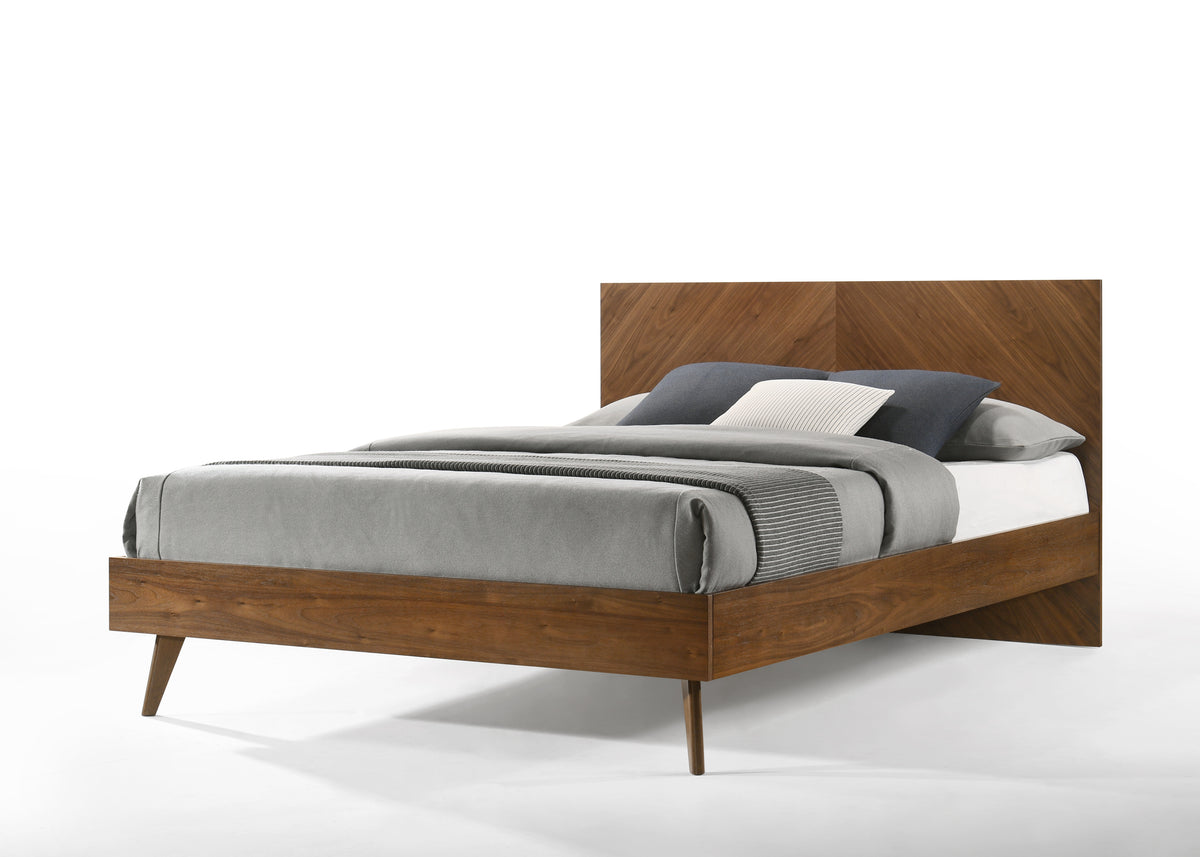 Kamela -Modern Walnut Q Bed by VIG Furniture - View 1