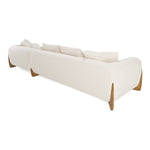 Fleury - Contemporary Cream Fabric and Walnut RAF Sectional Sofa by VIG Furniture - View 5