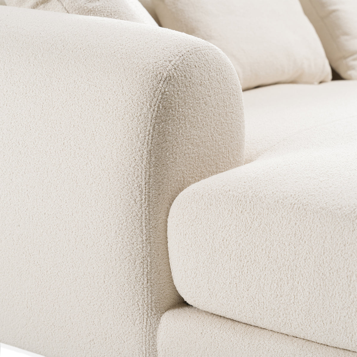 Fleury - Contemporary Cream Fabric and Walnut RAF Sectional Sofa by VIG Furniture - View 8