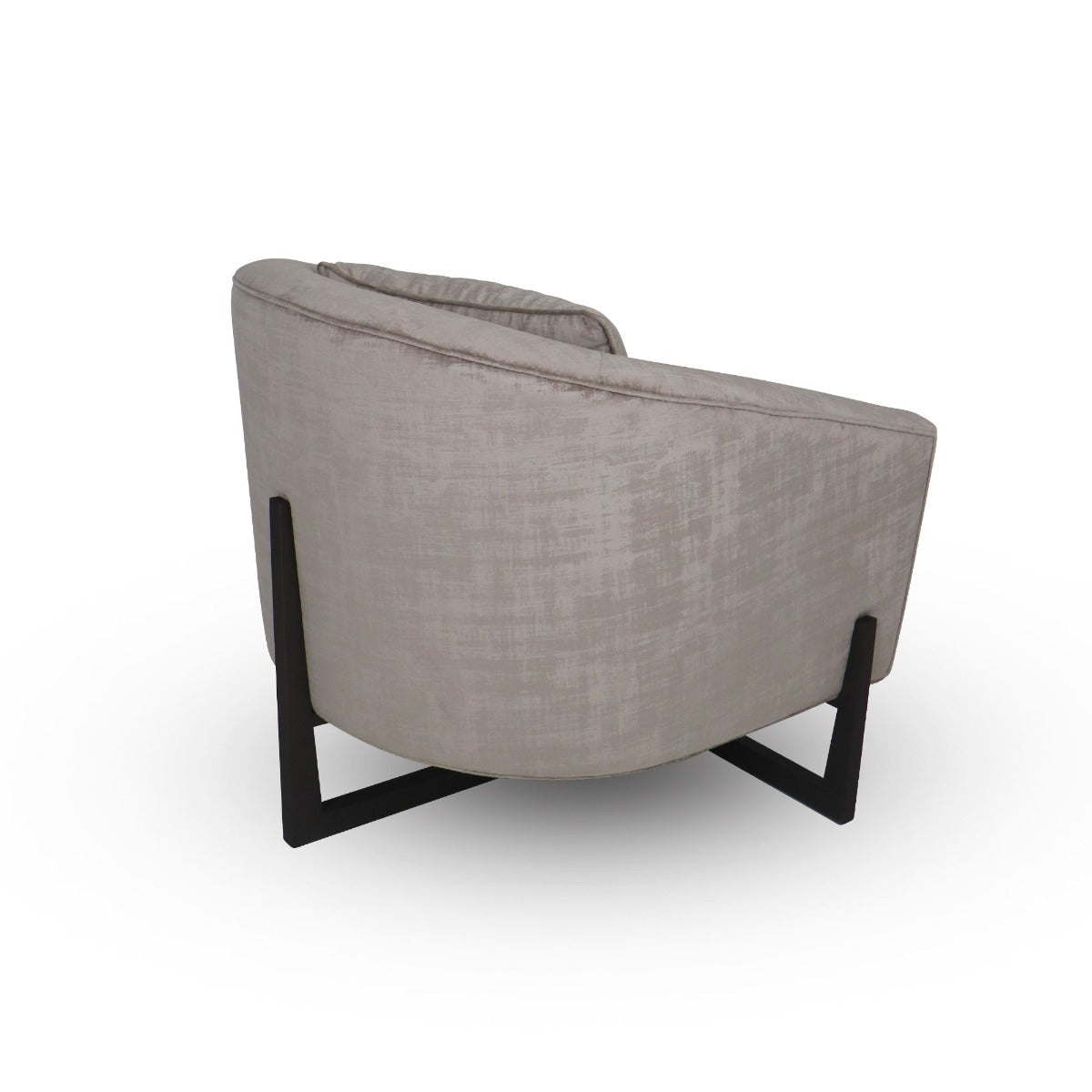 Forbis - Contemporary Light Grey Fabric + Brown Accent Chair by VIG Furniture - View 2