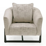 Forbis - Contemporary Light Grey Fabric + Brown Accent Chair by VIG Furniture - View 4