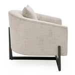 Forbis - Contemporary Light Grey Fabric + Brown Accent Chair by VIG Furniture - View 5