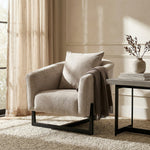 Forbis - Contemporary Light Grey Fabric + Brown Accent Chair by VIG Furniture - View 8