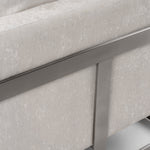 Prince - Contemporary Off White Fabric + Silver Accent Chair by VIG Furniture - View 6