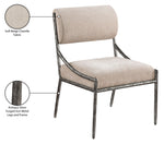 Bastille - Upholstered Dining Side Chair (Set of 2) - Silver Frame