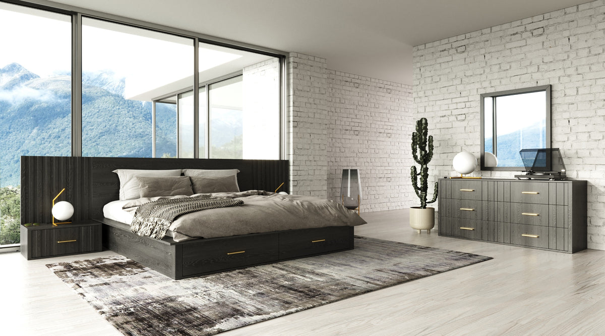 Manchester- Contemporary Dark Grey Bedroom Set by VIG Furniture - View 1