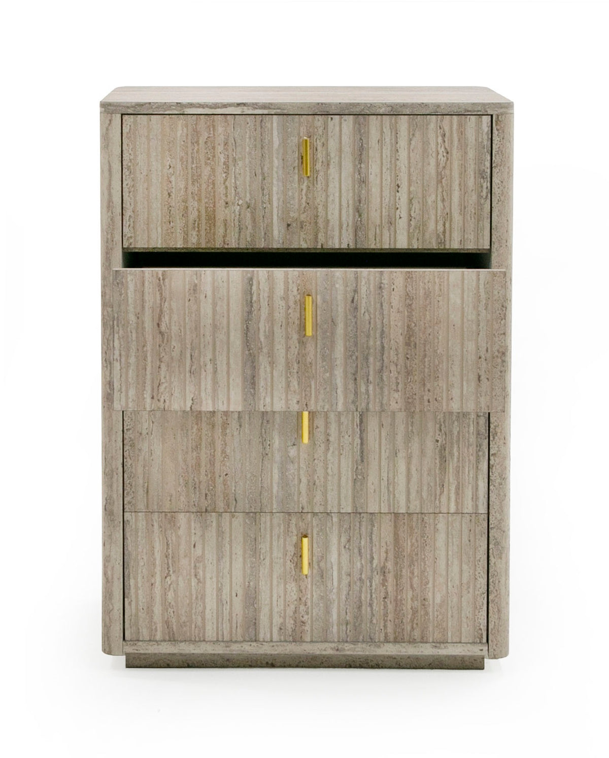 Roma - Modern Faux Travertine + Gold Chest by VIG Furniture - View 3