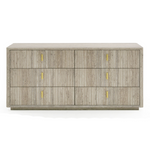Roma - Modern Faux Travertine + Gold Dresser by VIG Furniture - View 1