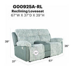 Plush - Reclining Loveseat - Gray
