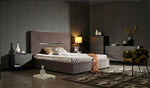Duke Modern Grey Velvet & Black Gun Chrome Bedroom Set by VIG Furniture - View 1