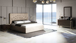 Moontide - Glam Beige Velvet and Brushed Brass Bedroom Set by VIG Furniture - View 7
