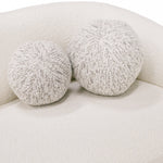Joshua Modern 4-Seater Curved White and Taupe Fabric Sofa by VIG Furniture - View 5