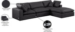 Comfy - 4 Piece Faux Leather Modular Sectional With Chaise