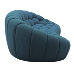 Yolonda - Modern Curved Dark Teal Fabric Sofa by VIG Furniture - View 7